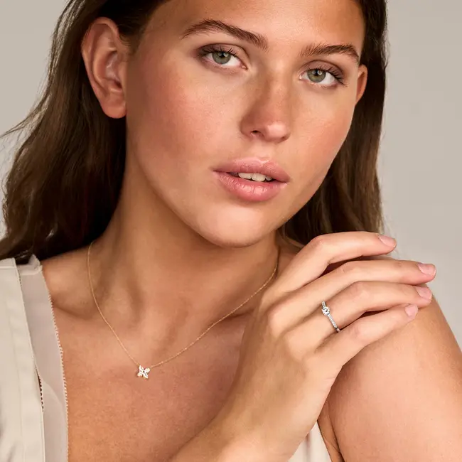 Lab Diamonds Ring LG1018W - 14k Witgoud