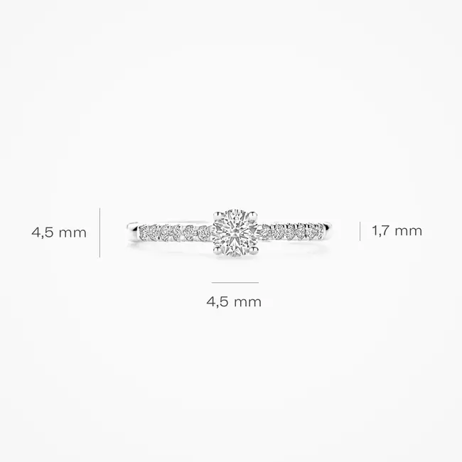Lab Diamonds Ring LG1018W - 14k Witgoud