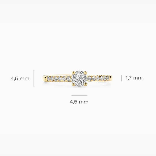 Lab Diamonds Ring LG1018Y - 14k Geelgoud