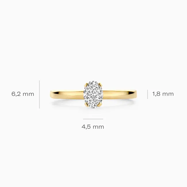 Lab Diamonds Ring LG1019Y - 14k Geelgoud