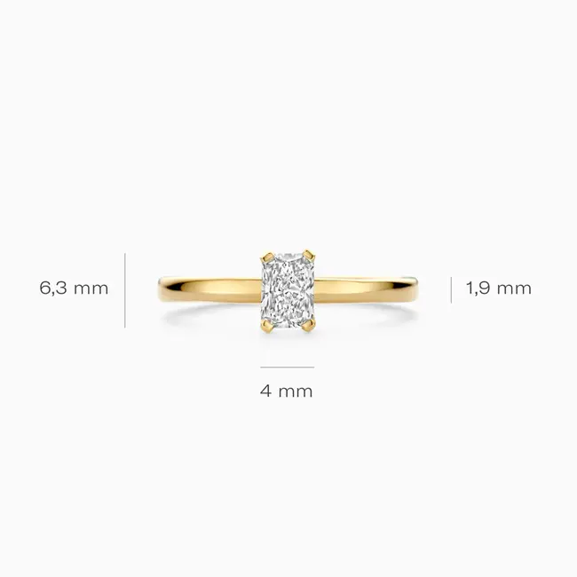 Lab Diamonds Ring LG1020Y - 14k Geelgoud