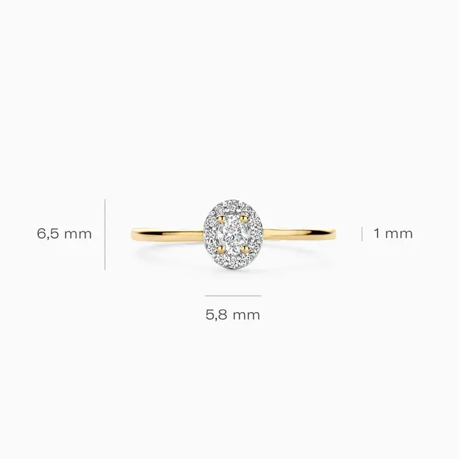 Lab Diamonds Ring LG1021Y - 14k Geelgoud