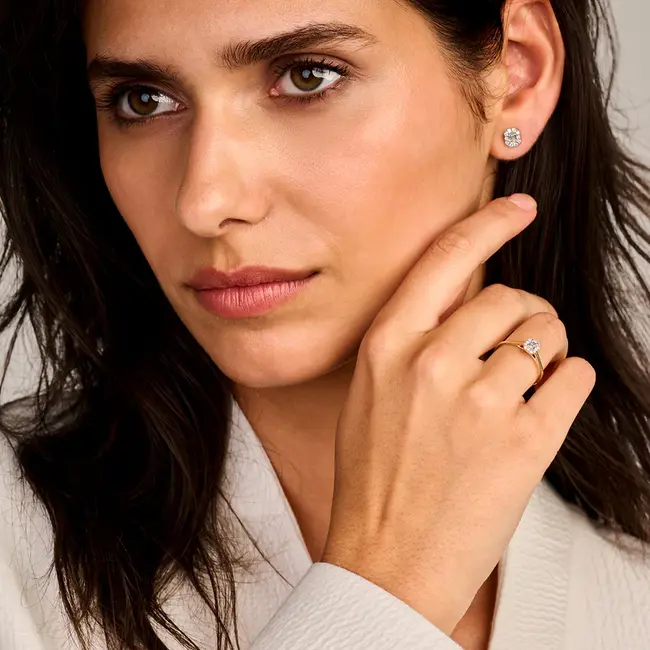 Lab Diamonds Ring LG1022Y - 14k Geelgoud