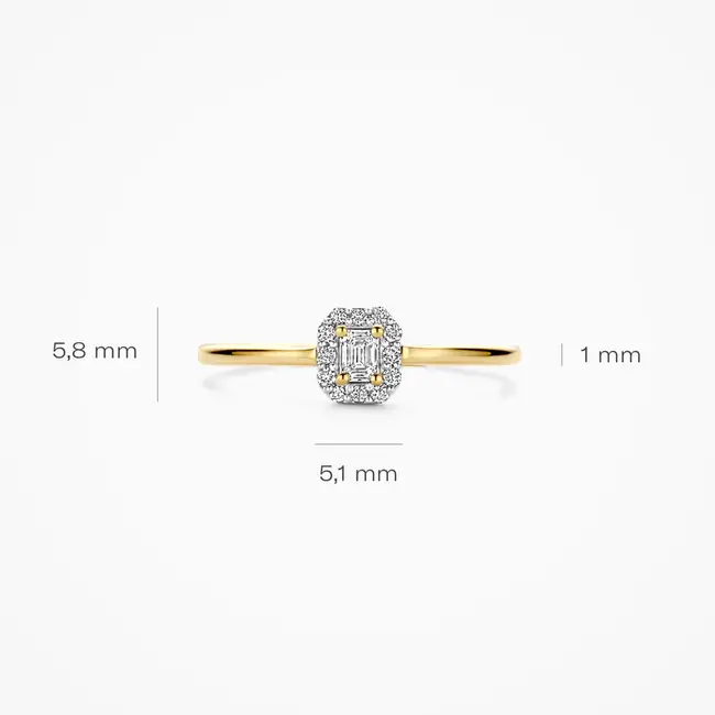 Lab Diamonds Ring LG1022Y - 14k Geelgoud