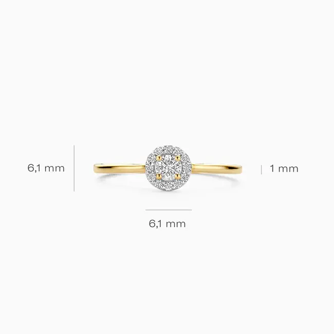 Lab Diamonds Ring LG1023Y - 14k Geelgoud