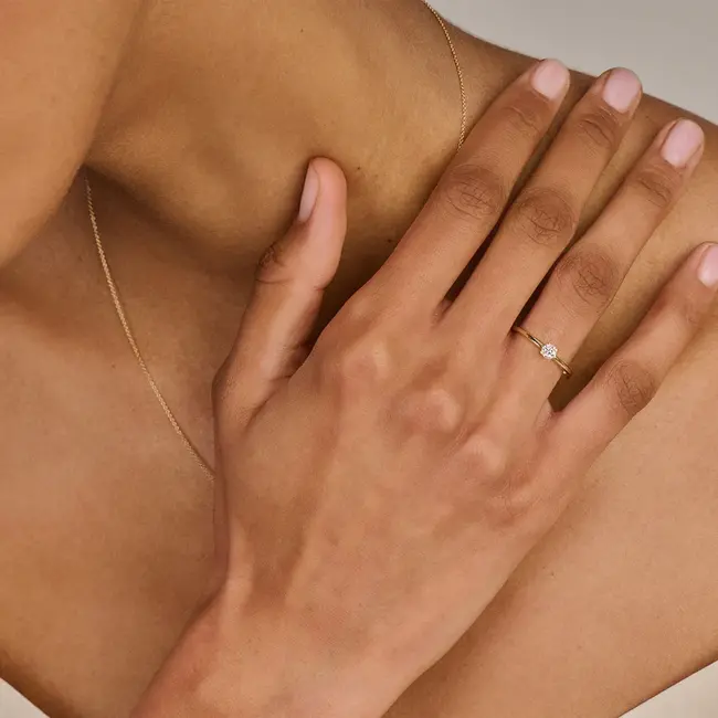 Lab diamonds ring LG1027Y - 14k Goud