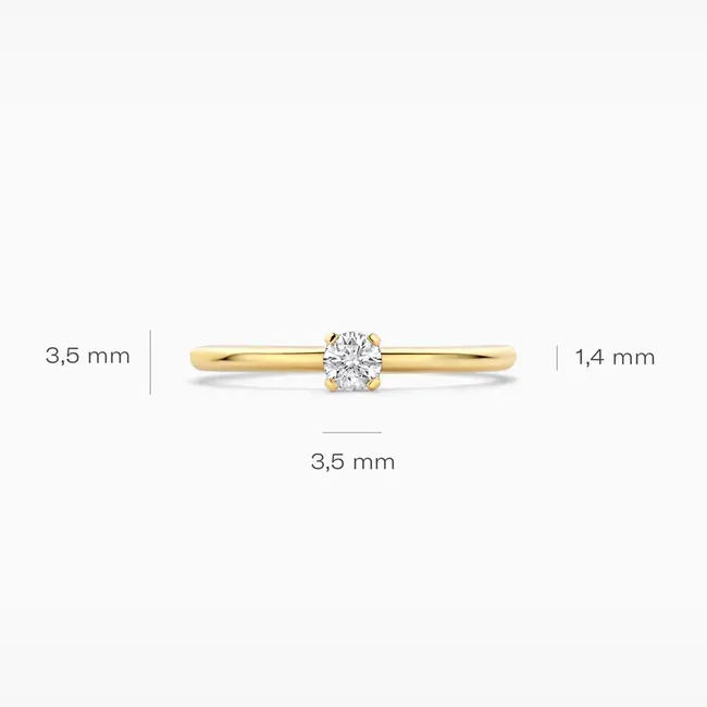 Lab diamonds ring LG1027Y - 14k Goud