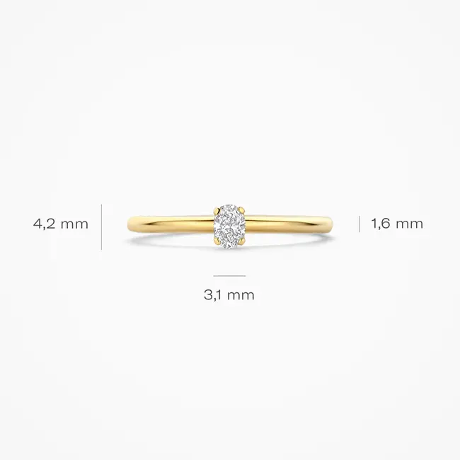 Lab diamonds ring LG1028Y - 14k Goud