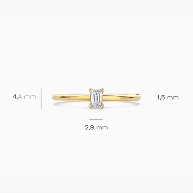 Lab diamonds ring LG1029Y - 14k Goud