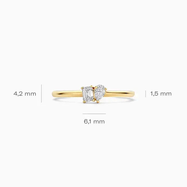 Lab diamonds ring LG1030Y - 14k Goud