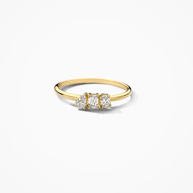 Lab diamonds ring LG1031Y - 14k Goud