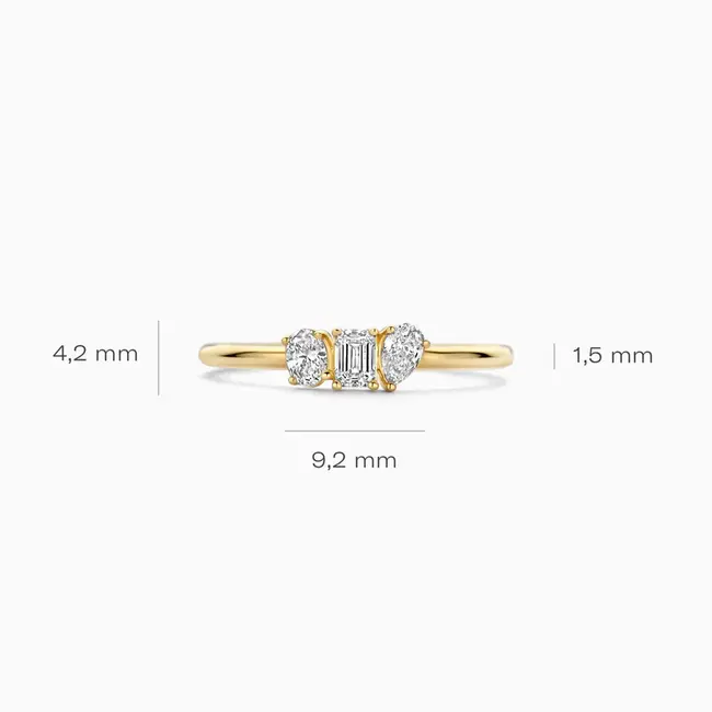Lab diamonds ring LG1031Y - 14k Goud
