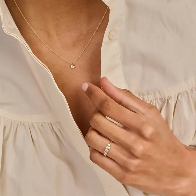 Lab diamonds ring LG1032Y - 14k Goud