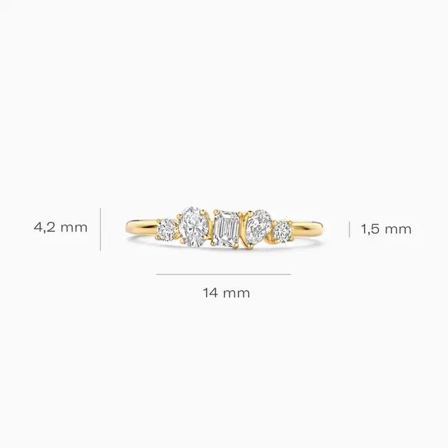 Lab diamonds ring LG1032Y - 14k Goud