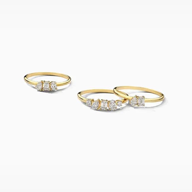 Lab diamonds ring LG1032Y - 14k Goud