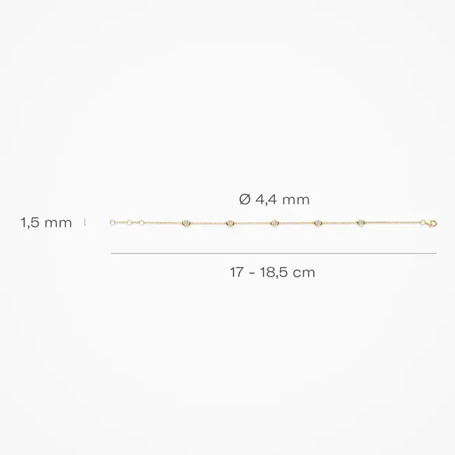 Lab Diamonds Armband LG2002Y - 14k Geelgoud