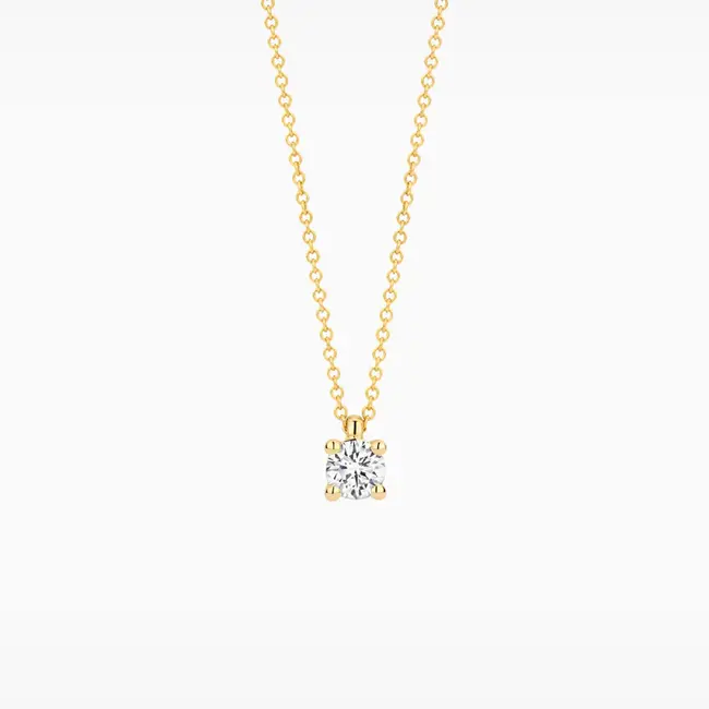 Lab diamonds collier LG3001Y - 14k Geelgoud