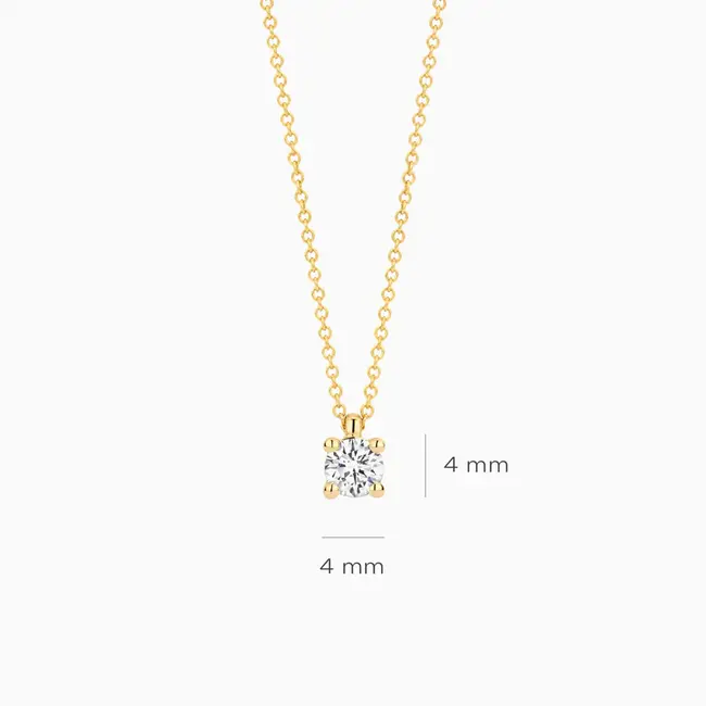 Lab diamonds collier LG3001Y - 14k Geelgoud