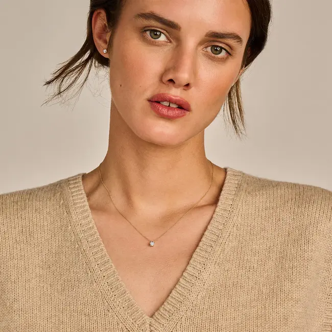 Lab diamonds collier LG3002Y - 14k Geelgoud