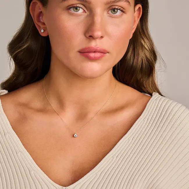 Lab diamonds collier LG3003Y - 14k Geelgoud