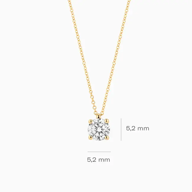 Lab diamonds collier LG3003Y - 14k Geelgoud