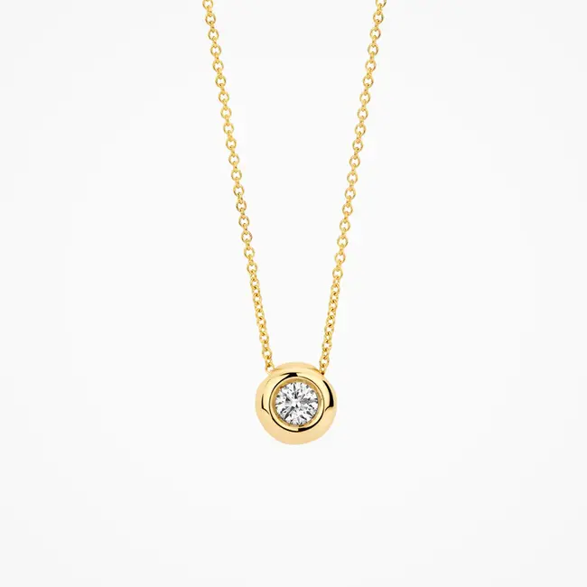 Lab diamonds collier LG3006Y - 14k Geelgoud