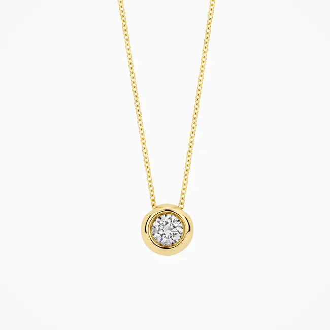 Lab diamonds collier LG3007Y - 14k Geelgoud