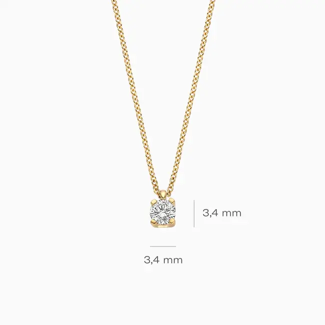 Lab diamonds collier LG3014Y - 14k Goud