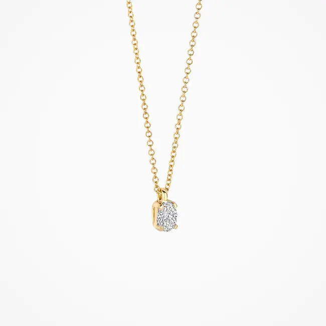 Lab diamonds collier LG3015Y - 14k Goud