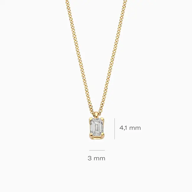 Lab diamonds collier LG3016Y - 14k Goud