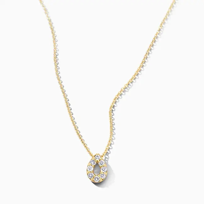 Lab diamonds collier LG3018Y - 14k Geelgoud