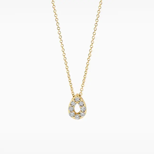 Lab diamonds collier LG3018Y - 14k Geelgoud