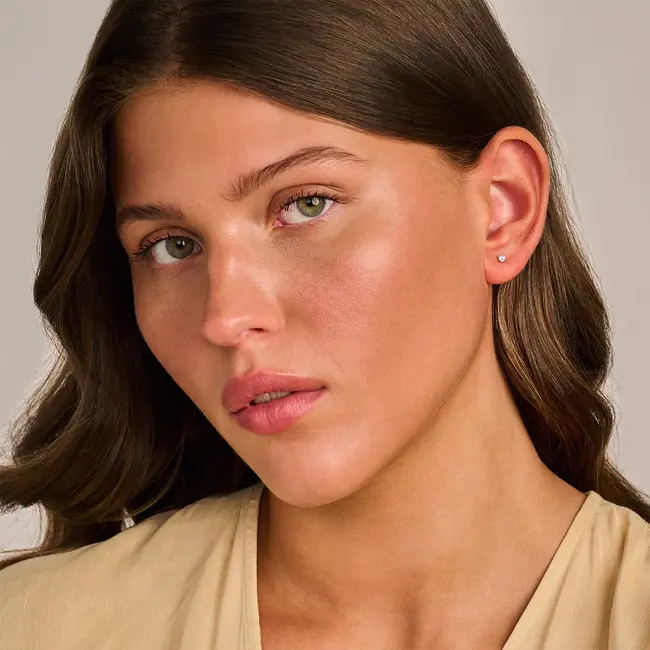 Lab diamonds oorstekers LG7000Y - 14k Geelgoud