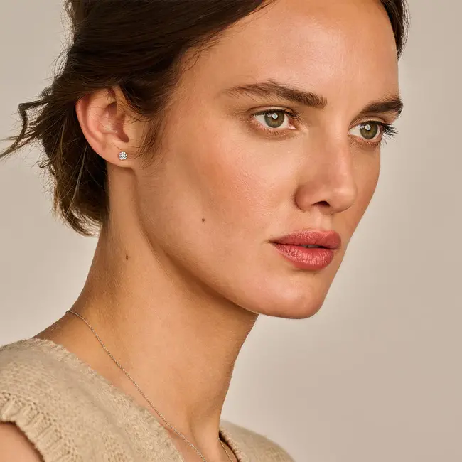 Lab diamonds oorstekers LG7002W - 14k Witgoud