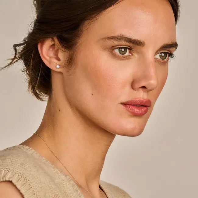 Lab diamonds oorstekers LG7002Y - 14k Geelgoud