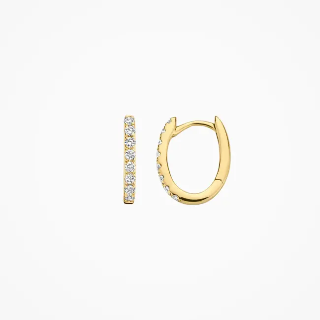 Lab diamonds oorringen LG7006Y - 14k Geelgoud