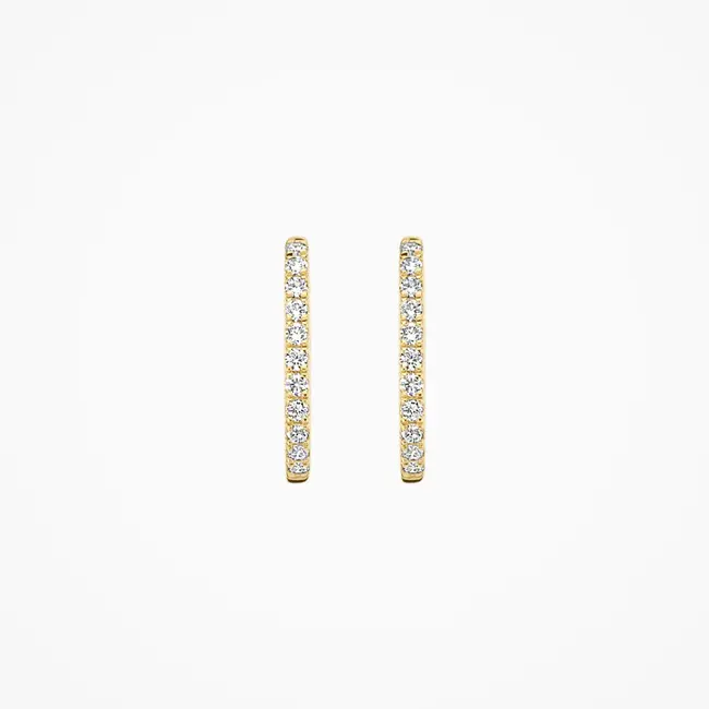 Lab diamonds oorringen LG7007Y - 14k Geelgoud