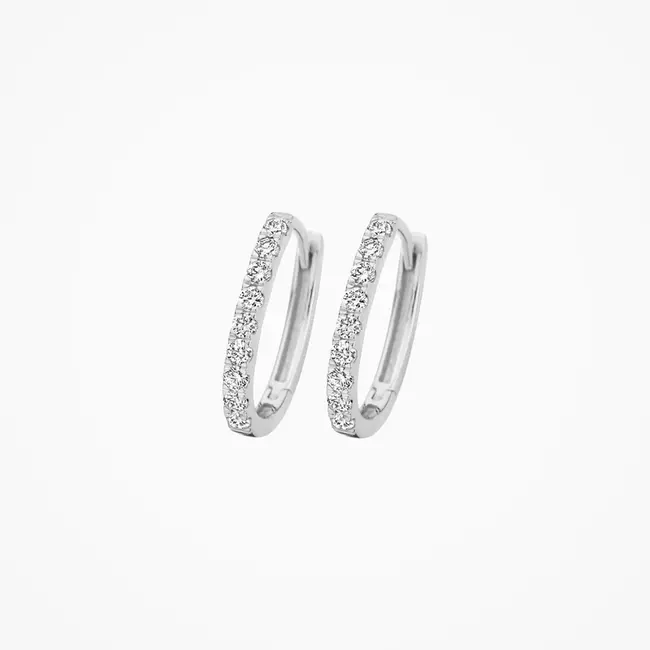 Lab diamonds oorringen LG7008W - 14k Witgoud
