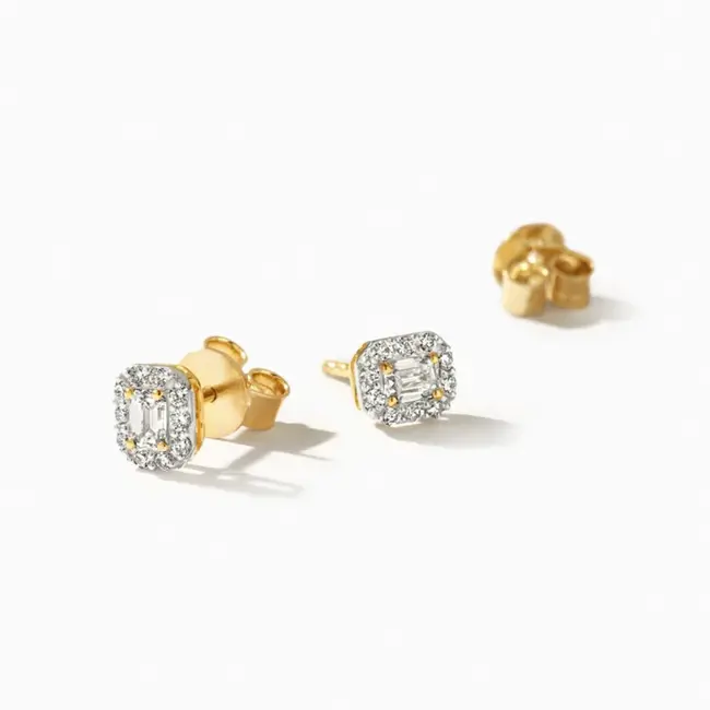 Lab Diamonds oorstekers LG7010Y - 14k Geelgoud