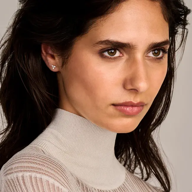 Lab Diamonds oorstekers LG7017Y - 14k Geelgou