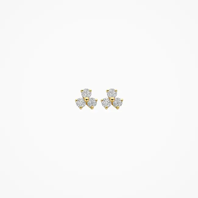 Lab Diamonds oorstekers LG7017Y - 14k Geelgou