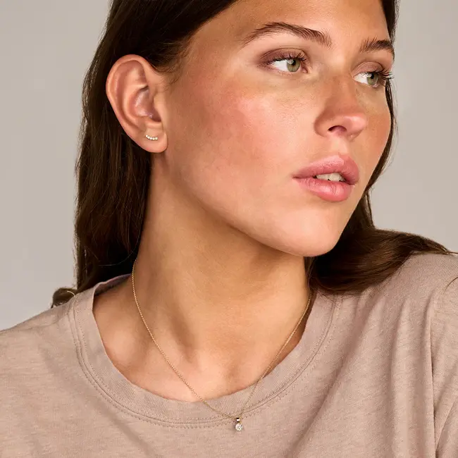 Lab Diamonds oorstekers LG7019Y - 14k Geelgoud