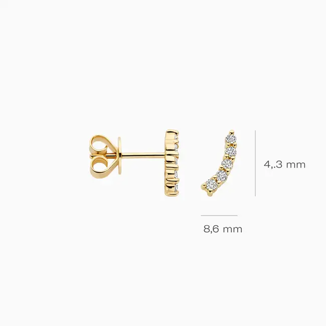 Lab Diamonds oorstekers LG7019Y - 14k Geelgoud