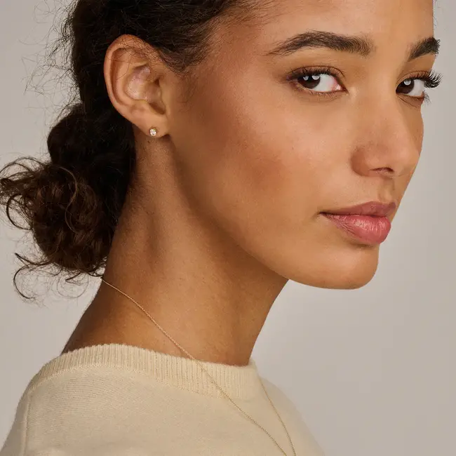 Lab diamonds oorstekers LG7026Y - 14k Goud