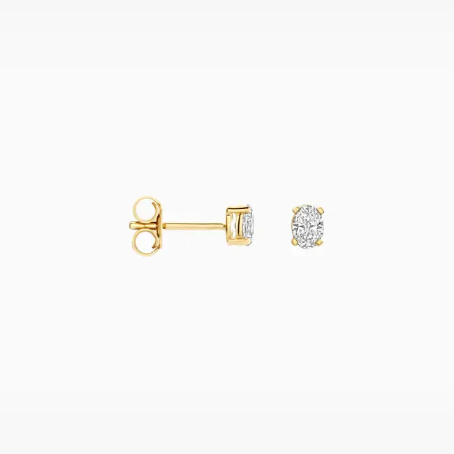 Lab diamonds oorstekers LG7026Y - 14k Goud