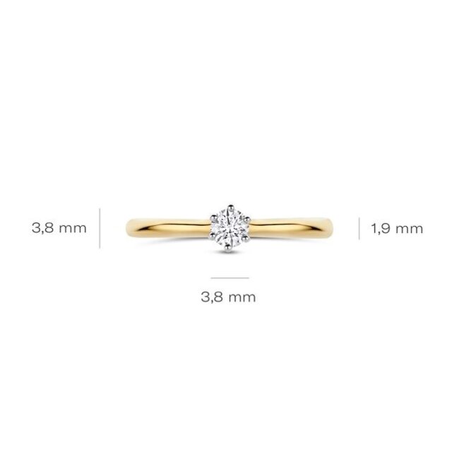 Blush Lab Diamonds Ring LG1036B – Geel- en witgoud (14k)