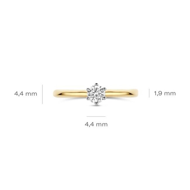 Blush Lab Diamonds Ring LG1037B – Geel- en witgoud (14k)