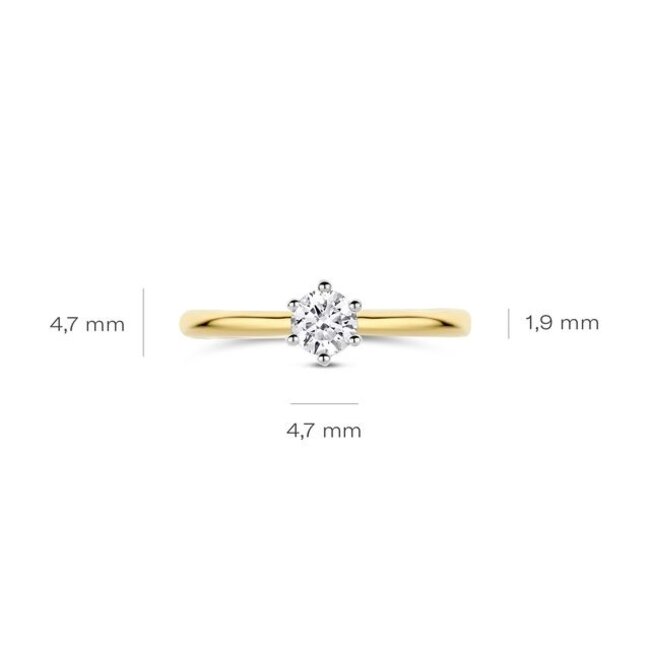 Blush Lab Diamonds Ring LG1038B – Geel- en witgoud (14k)
