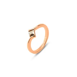 Melano Jewelry Friends Evy Ring - Smoked Topaz - Rosékleurig