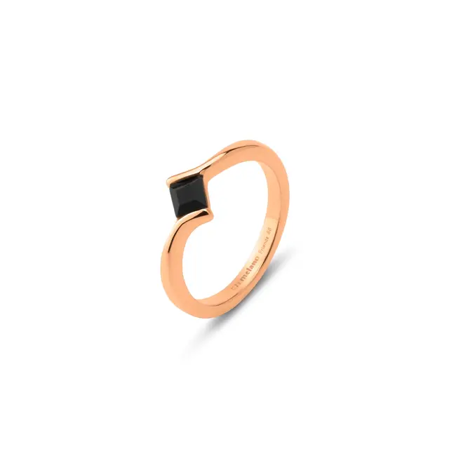 Friends Evy Ring - Black - Rosékleurig
